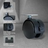 Dalyndar 2 Inch Furniture Caster Wheels 4pcs Swivel Plastic Rollers
