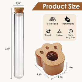 Allenkwok Cat Whisker Jar, Mini Glass Vase for Cat Whiskers, Cat Whisker Holder, Cat Whisker Collector & Keeper, Elegant Memorial Gift for Pet Lovers