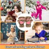 1 pair Cat Paw Gloves, Plush Fingerless Gloves Mittens Cute