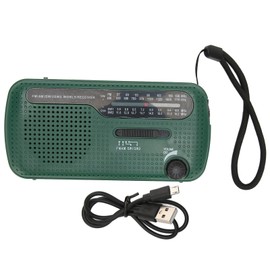 Handkurbel-Solarradio AM FM SW1 SW2 Camping-LED-Taschenlampe, Multiband-Camping-Notfallradio für Wintersturm und Notfälle im Freien, Grün (G)