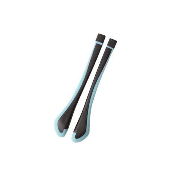 BEHLINE 1 par de almohadillas de silicona de repuesto para gafas, puntas de las patillas, almohadillas para las orejas para las patas planas (azul claro)