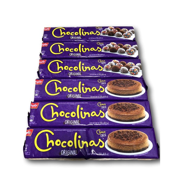 6-pack Chocolinas chocolate cookies 250 gr/8.8 oz.