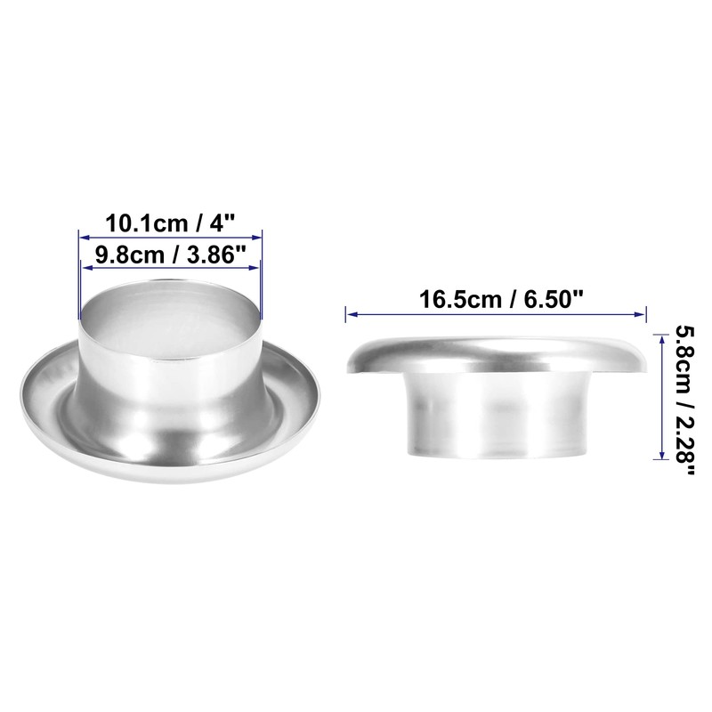X AUTOHAUX 4 Inch Inlet Aluminum Bellmouth Velocity Stack Adapter
