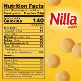 Nilla 2 PACK - Nilla Wafers Vanilla Wafer Cookies (15 OZ) Total 30 oz. GREAT VALUE!!