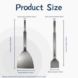 2PCS Scalpelli SDS Plus Scalpello per Piastrelle Scalpello Largo 280x100mm 220x40mm Acciaio Cromato 40CR Alta Efficienza e Durata Per Pavimenti Cemento Ceramica e Muratura