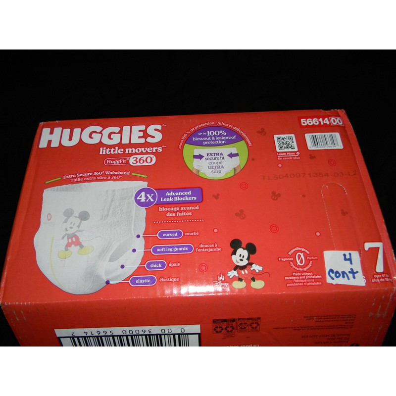 Huggies 4 sample Huggies little movers Hugg-Fit size( 7) 41+Lb