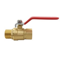 BesNPT Garden Hose Shut Off Ball Valve,Heavy Duty 3/4"GHT Brass Water Hose Shut Turn Off Valve with Long Handle