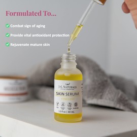 J&L Naturals | Face & Body Oil for Oily, Sensitive, Dry, Combination, Mature, & Dull Skin Types | With Jojoba Oil, Grapeseed Oil, Sunflower Oil, & More (1 Fl Oz (Pack of 1), Timeless (mature))