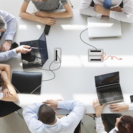 Brush Wall Plate, 1 Pcs Cable Pass Through Insert for Wires, 16 × 8 cm Decorator Cover for Low Voltage, Single Gang Cable Access Strap for HDMI, Ethernet, Power Cords and TV Home Theater System(M)