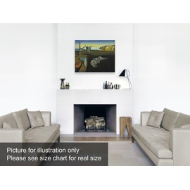 Niwo ART - Persistence of Memory, World's Most Famous Paintings Series, Canvas Wall Art Home Decor, Gallery Wrapped, Stretched, Framed Ready to Hang (16"x12"x1.5")