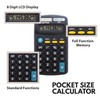 BAZIC Products 8 Digit Pocket Size Calculator, Dual Power Solar
