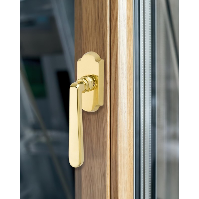 Gedotec® Window Handle Brass Half Olive – Model Old Vienna