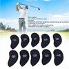 10pcs Golf Iron Covers Set with Numbers Waterproof Golf Head