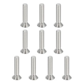 PATIKIL 5/16-18 x 1-1/2" Flat Head Socket Cap Screws, 10 Pack Flat Countersunk Bolts Hex Socket Drive Machine Screws 304 Stainless Steel 18-8 Full Thread Grade 6.8
