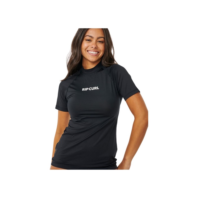 RIP CURL Womens Classic Surf Short Sleeve Rash Vest Top