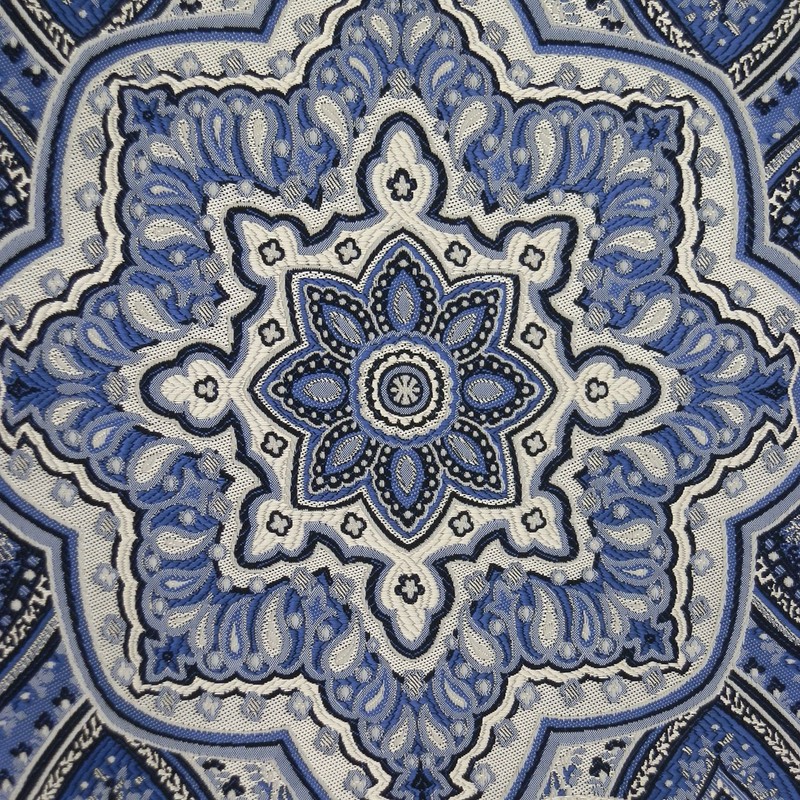 Riverbyland Decorative Throw Pillows Cover Blue Jacquard 15"x15"