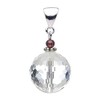 Pendant of real rock crystal garnet & 925 silver faceted