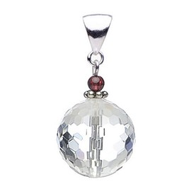 Pendant of real rock crystal garnet & 925 silver faceted necklaces for ladies
