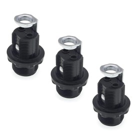 Candelabra Base Light Socket,TWDRTDD 3 Pcs of E12 Base Keyless Phenolic Socket (Full Uno Thread and Ring)