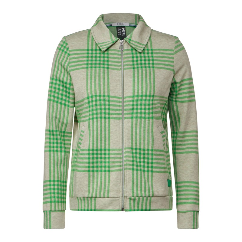 Cecil womens plaid, Celery Green