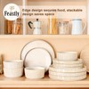 Feastly Stoneware Dinnerware Sets for 4, 12 Pcs Ribbed Reactive