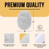 MAYSHINE Toilet Lid Cover - Sage Green, Plush Microfiber Oval