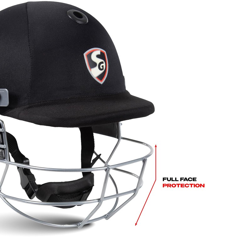 SG Blazetech Cricket Helmet | Black | Medium | Polypropylene,