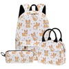 Scovotec Corgi Cute 3PCS Backpack Set for Teens Elementary Middle