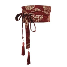FANCYPUMPKIN Japanese Style Waistband Yukata Kimono Bow Waist Hemfu Waistband with Tassels, Multicoloured-01