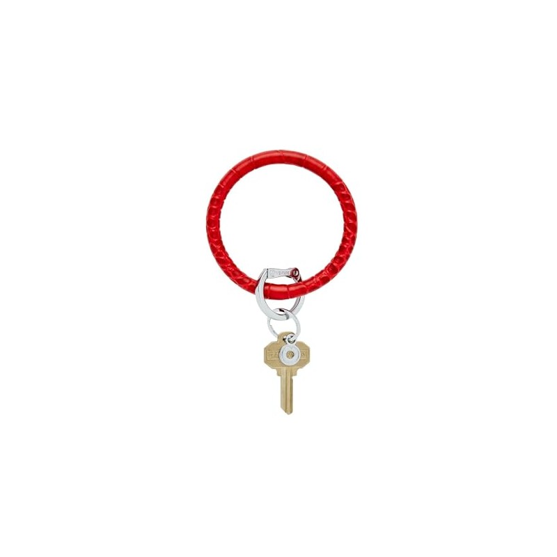 Oventure Big O® Key Ring – Red Embossed Leather Bracelet