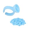 100PCS Glue Rings, Blue Remove Excess Glue Eyelash Extension Cups