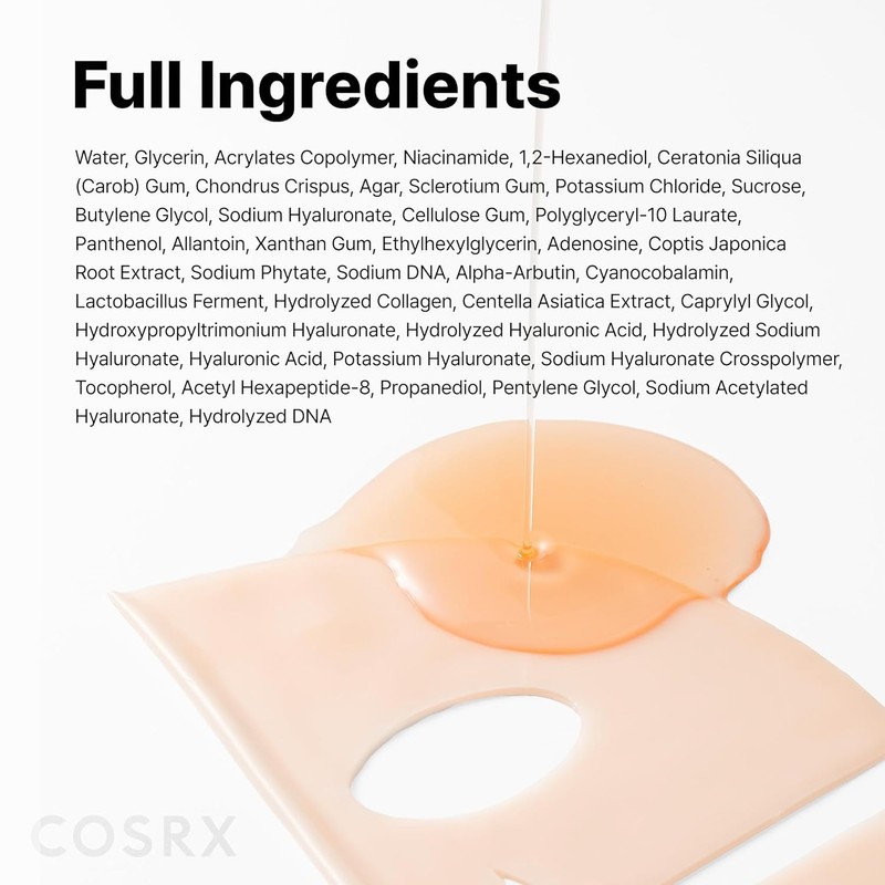 COSRX [COSRX]5 PDRN Hyaluronic Acid Vital Hydrating Hydrogel Mask (3ea)