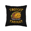 Taco Cat spelled backward is tacocat funny mexican vintage Throw