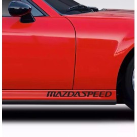 Oracal MAZDA SPEED 3 5 6  CX7 RX7 RX8 Mazdaspeed Decal sticker emblem logo BLACK (pair)