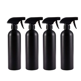 Cindy's Tape Plastic Spray Bottles Black for Cleaning Solutions 16 oz (Pack of 4), Heavy Duty Opaque Refillable Reusable Empty anti-degradation Leak-proof Sprayers for Home Garden Plant Kitchen