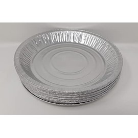 Aluminium Foil 9" Round Pie Flan Tart Plates Trays BBQ 229x22mm (8)