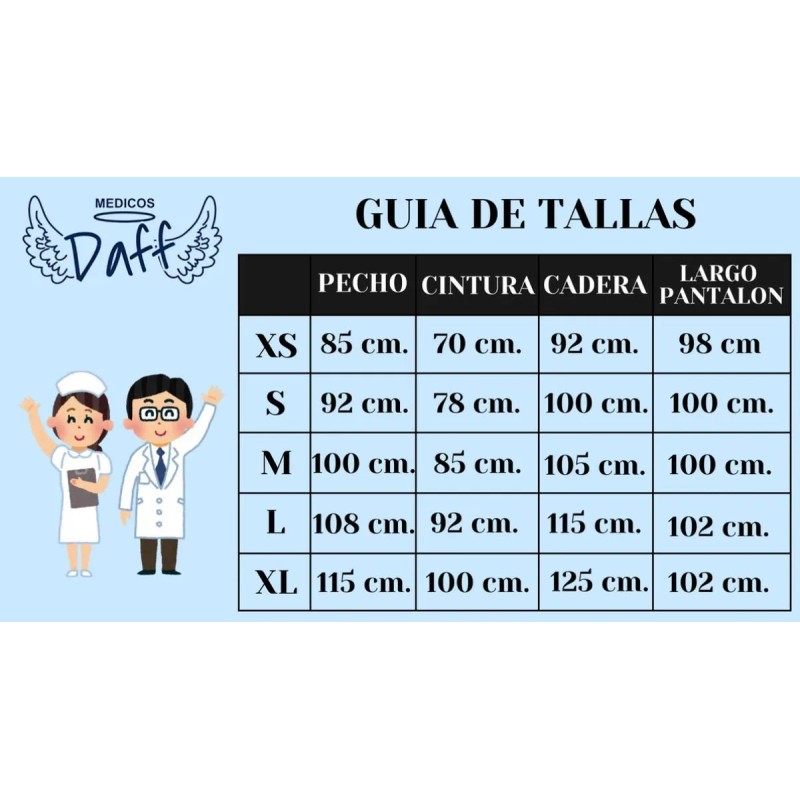 Uniforme Clinico Daff Antifluidos-stretch + Gorro Qx. Regalo Blanco Lisa