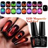 MEET ACROSS 12D Cat Eye Gel Nail Polish Set, Colorful