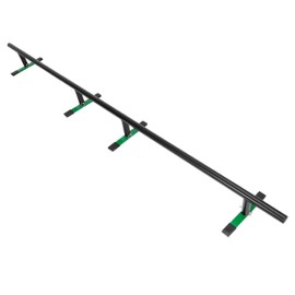 Reniecy 98.8” Round Bar Skate Rail Portable Skateboard Grind Rail Adjustable Height Skate Park Grind Rails for Skateboard, Scooter, Snowboard and Inline Skate Detachable Ramps Rails Black+Green Steel