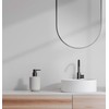 Sarja ceramic soap dispenser, hand soap dispenser in beige, diameter