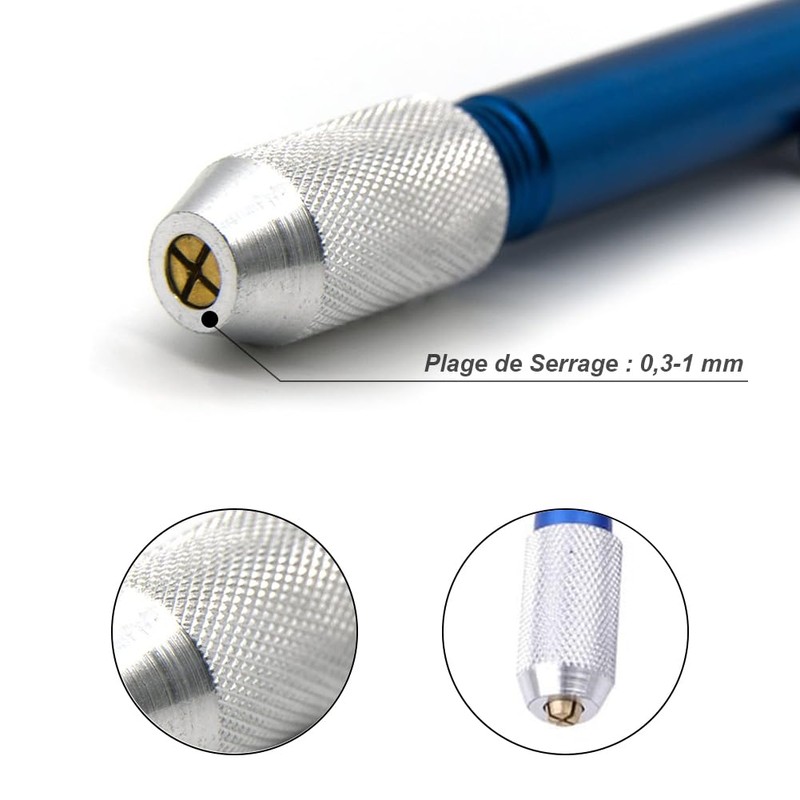 Saipor Hand Drill with 20 Micro Spiral Drills (0.3 -