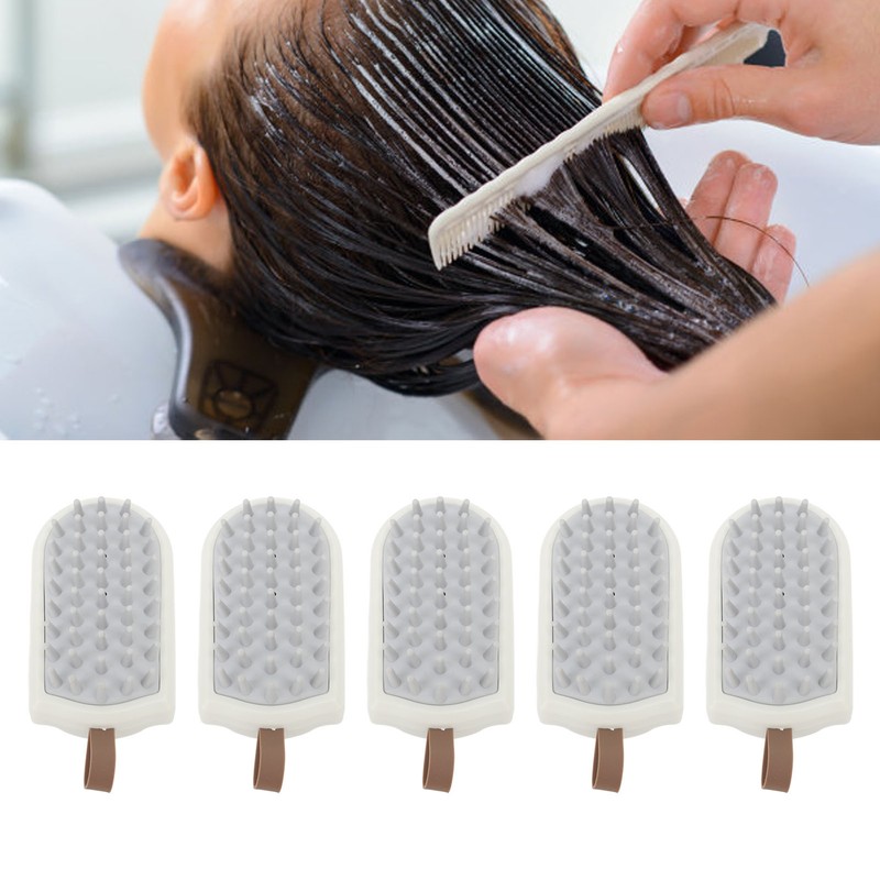10PCS Silicone Massager Brush Exfoliation Dandruff Removal Ergonomic Hair Scalp