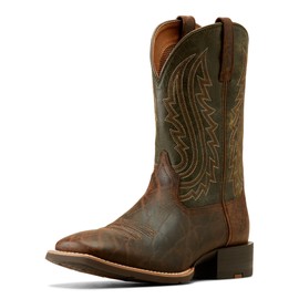 ARIAT Men's Sport Big Country Cowboy Boot, Forest Green/Mahogany Elephant Print, 10.5