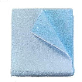 Clinical Health Services, Inc. Non-Surgical use Disposable Tissue/Poly Flat Stretcher Sheets, 40" x 72", Blue (Pack of 50)