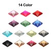 sourcing map 50 Pcs Acrylic Flat Back Rhinestones 12mm Square