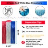 4 Pack 4th of July Foil Fringe Curtains, Red White