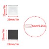 72 Pcs Square Glass Magnetic with Adhesive Backing Set，Clear DIY