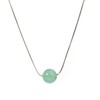 Lit Wall Jade Necklaces for Women Silver 10mm 18K Gold