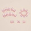 Juneyemo 24 Pcs Short Square False Nails Shimmery Press On