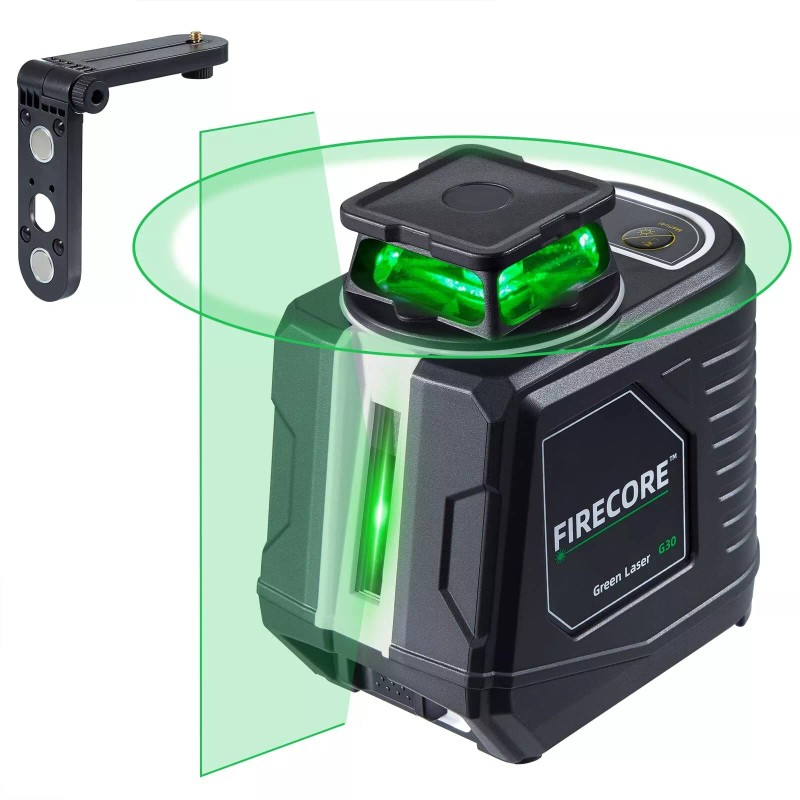 Firecore Laser Level, Firecore 360° Green Self Leveling Cross Line